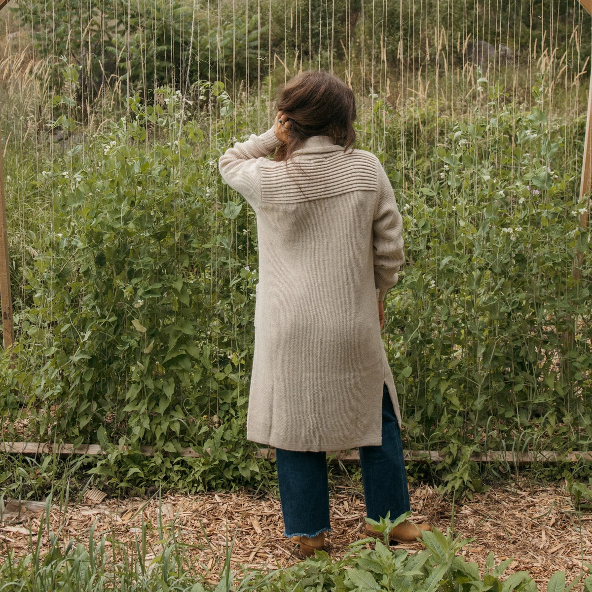 Pokoloko Long Cartier Alpaca Sweater| Camel, Black + Chai