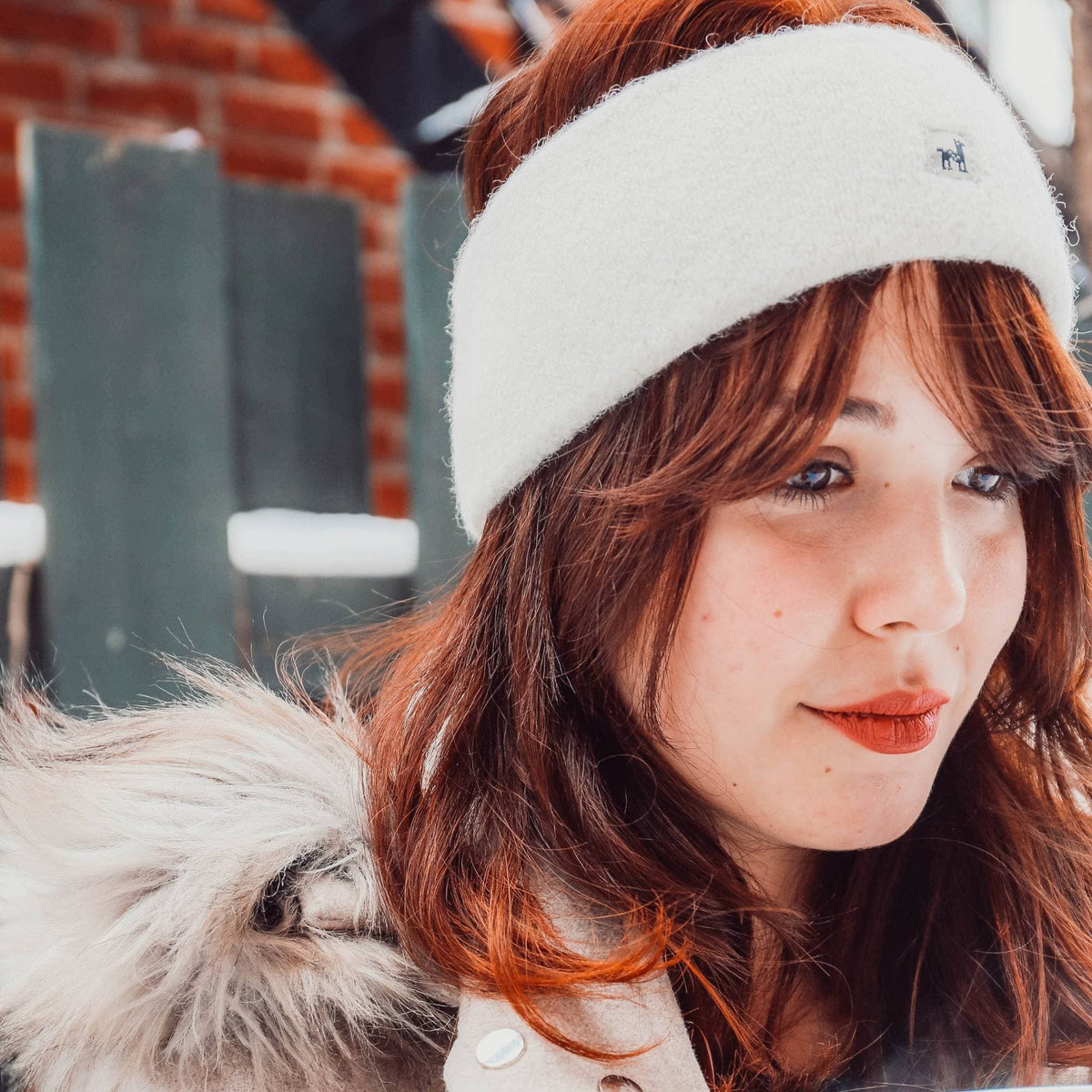 Pokoloko Baby 100% Alpaca Headband | Wine, Black + Ivory