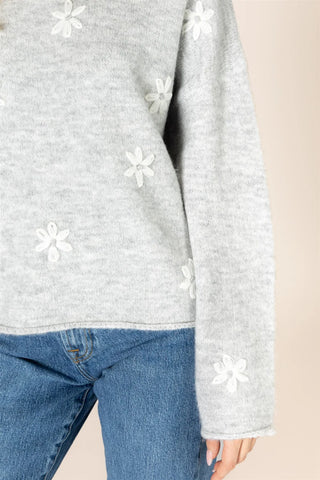 Lyla & Luxe Novelty Daisy Sweater