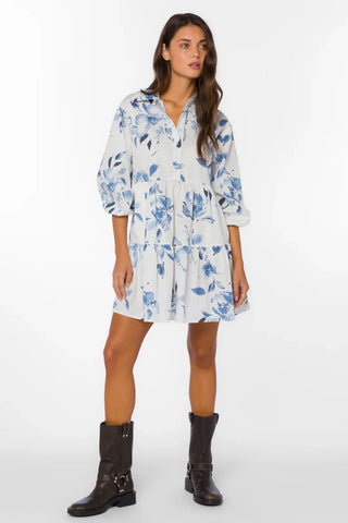 Velvet Heart Alana Pop Over Dress | Washed Waterflower