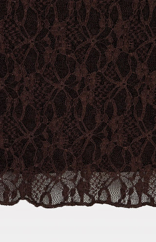 Esqualo Lace Long Sleeve | Cocoa + Off White