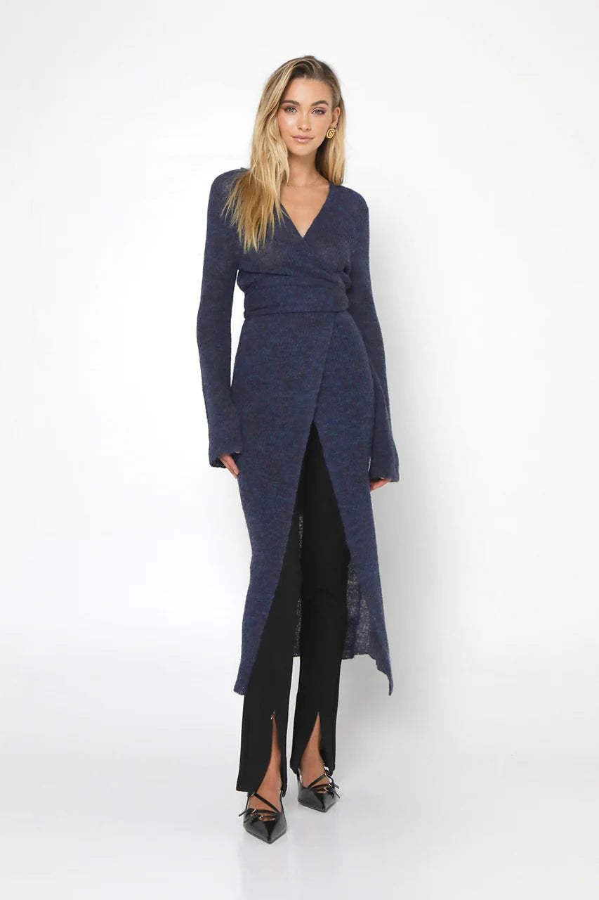 Madison The Label Ayla Wrap Knit | Midnight
