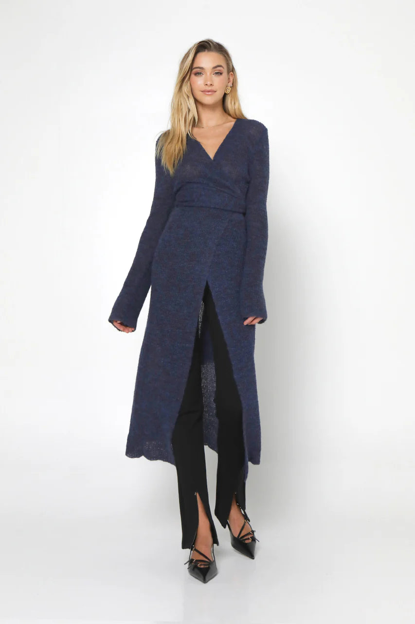 Madison The Label Ayla Wrap Knit | Midnight