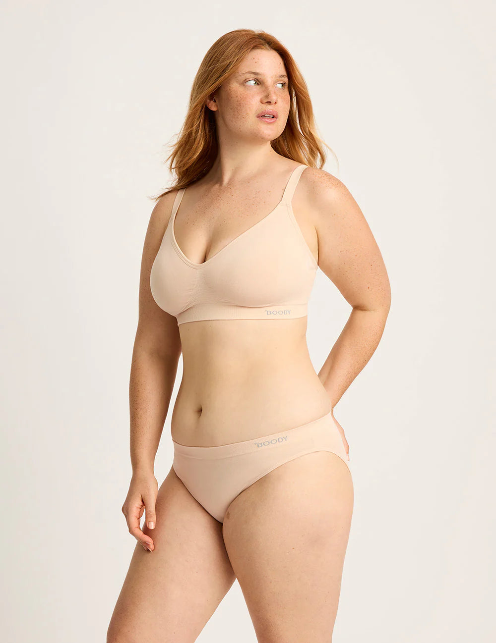 Boody Wireless Full Bust T-Shirt Bra | Shell + Black