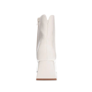 Chinese Laundry Dreamy Boot | Eggshell + Metallic Green