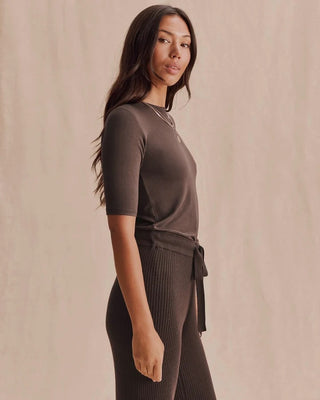 Splendid Quarter Sleeve Top | Java + Shell