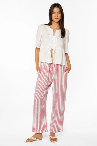 Velvet Heart Bevie Top | White + Persimmon