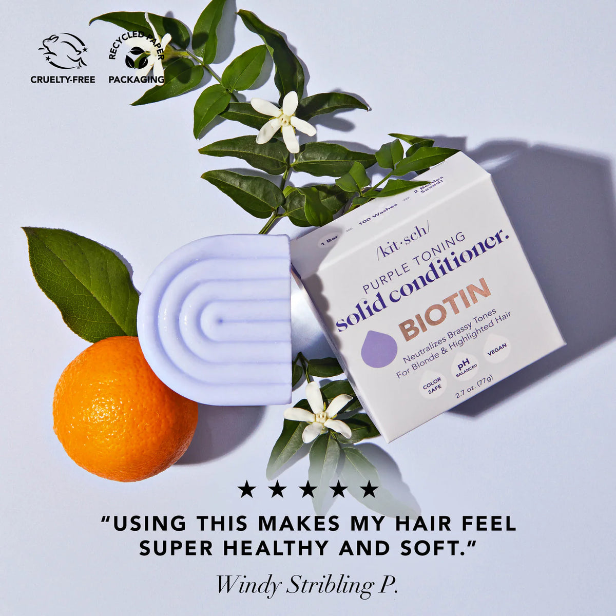 Kitsch Purple Toning with Biotin Solid Shampoo