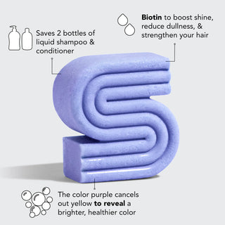 Kitsch Purple Toning with Biotin Solid Shampoo