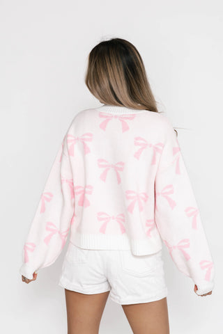 Smash & Tess Bow Cardigan | Pink + Purple