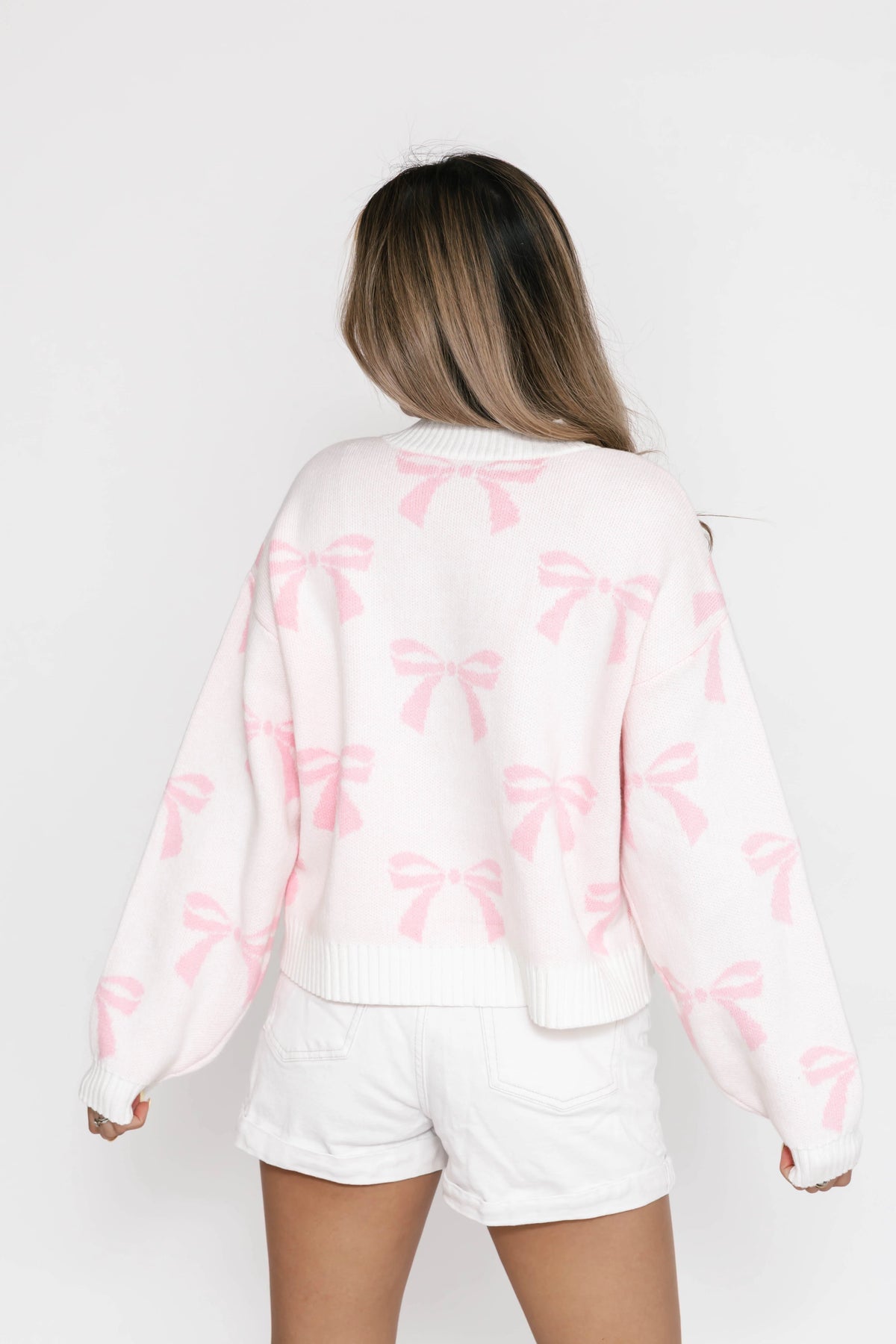 Smash & Tess Bow Cardigan | Pink + Purple