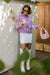 Smash & Tess Bow Cardigan | Pink + Purple