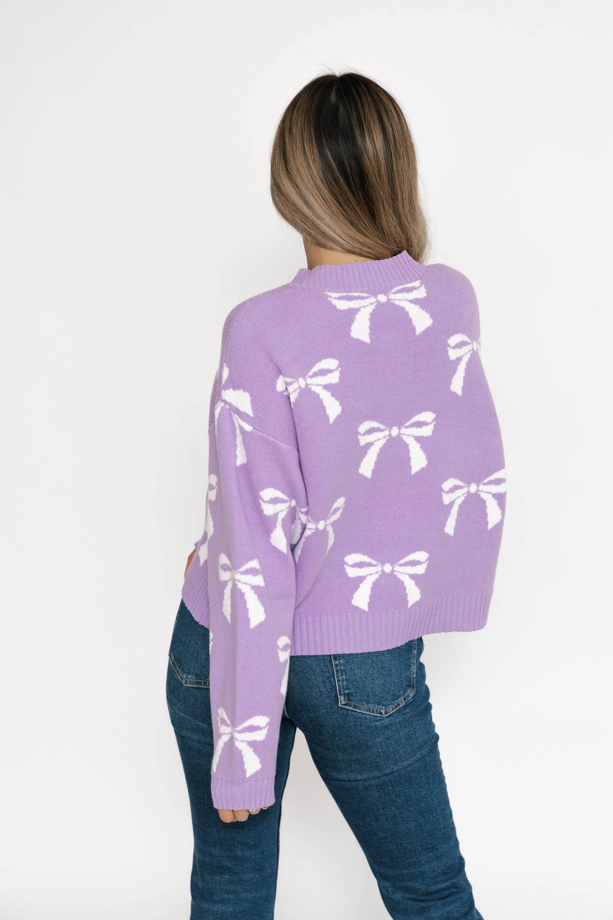 Smash & Tess Bow Cardigan | Pink + Purple