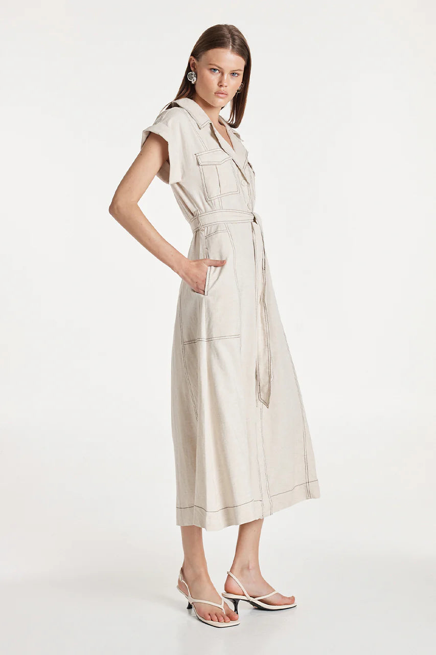 Madison The Label Bari Maxi Dress With Pockets | Sand