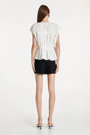 Madison The Label Benita Linen Top | White