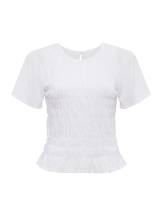 Sanctuary Better Together Smocked Top | White