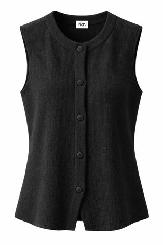 Priv Bezla Knit Vest | Black + Cream