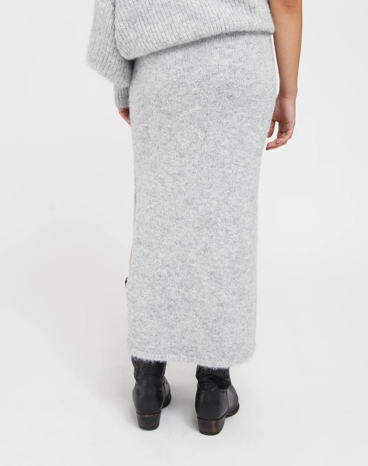 Brunette The Label Victoria Knit Skirt | Grey