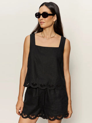 Sanctuary Almost There Linen Top | Black