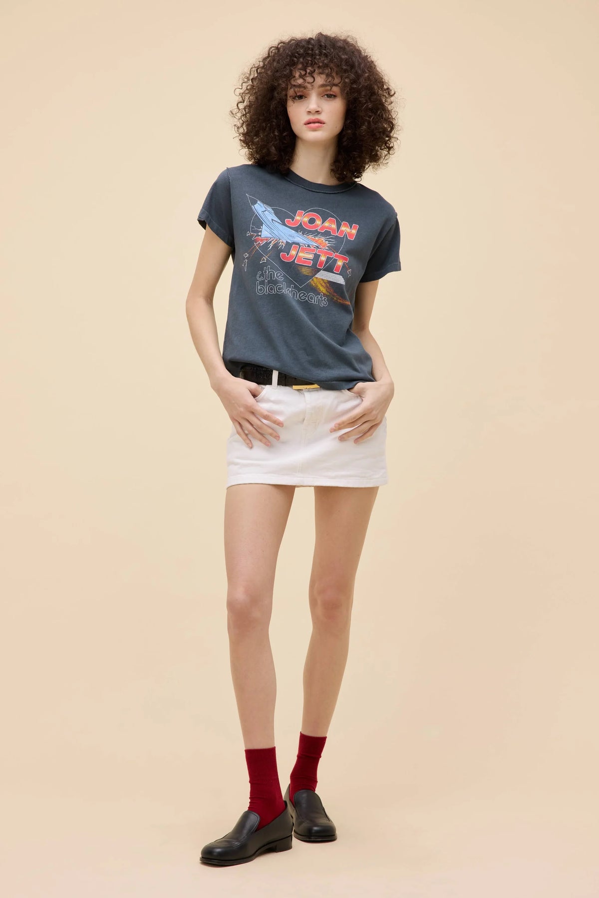 Daydreamer Joan Jett Fighter Reverse Tee | Black