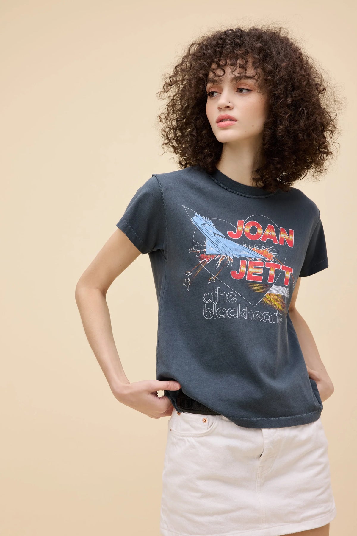 Daydreamer Joan Jett Fighter Reverse Tee | Black
