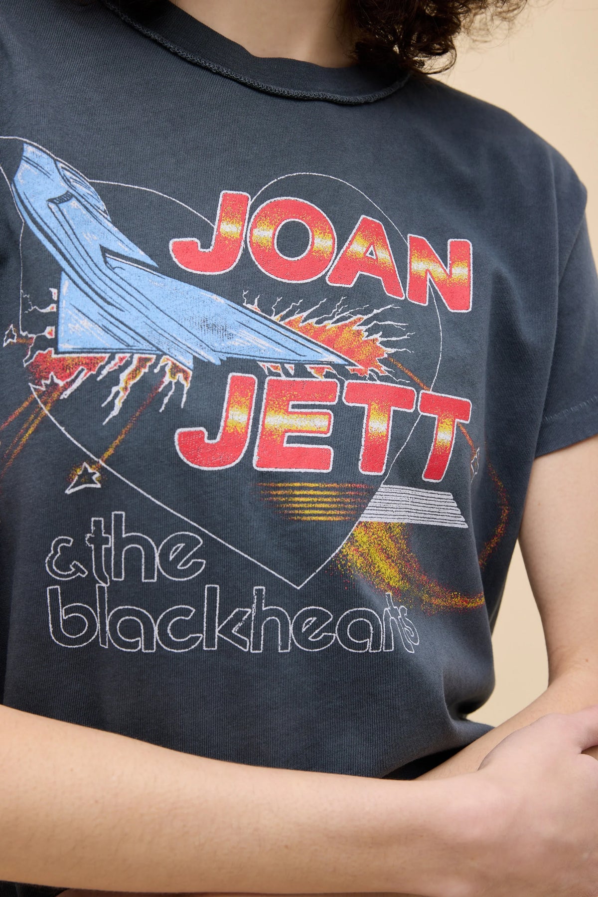 Daydreamer Joan Jett Fighter Reverse Tee | Black