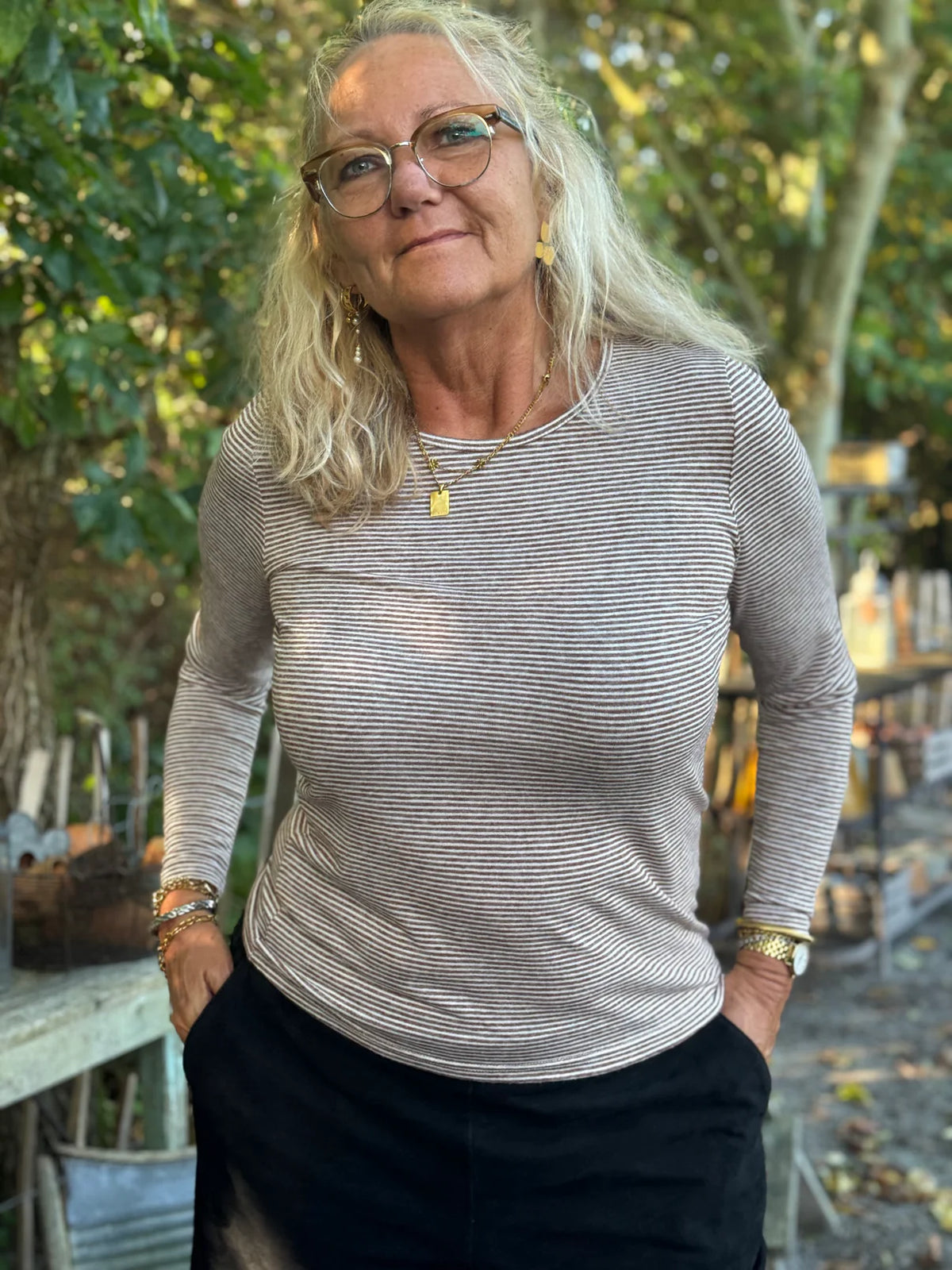 Cream Amma Long Sleeve | Sorrel Horse-White