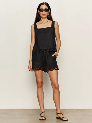 Sanctuary Almost There Linen Shorts | Black