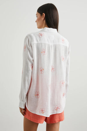 Rails Charli Shirt | Hibiscus Embroidery