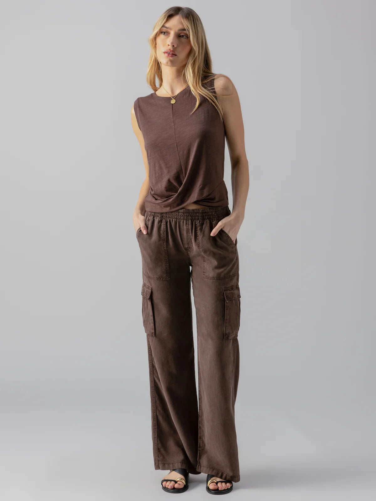Sanctuary Relaxed Reissue Cargo Standard Rise Pant | Mud Bath