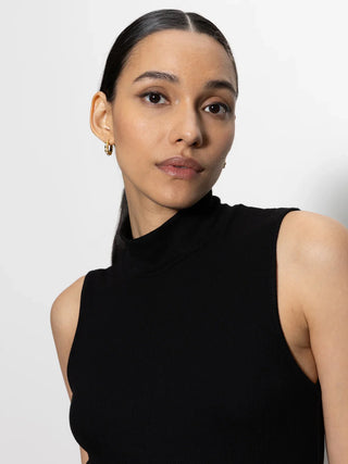 Sanctuary Essential Sleeveless Mock Neck Tank | Black