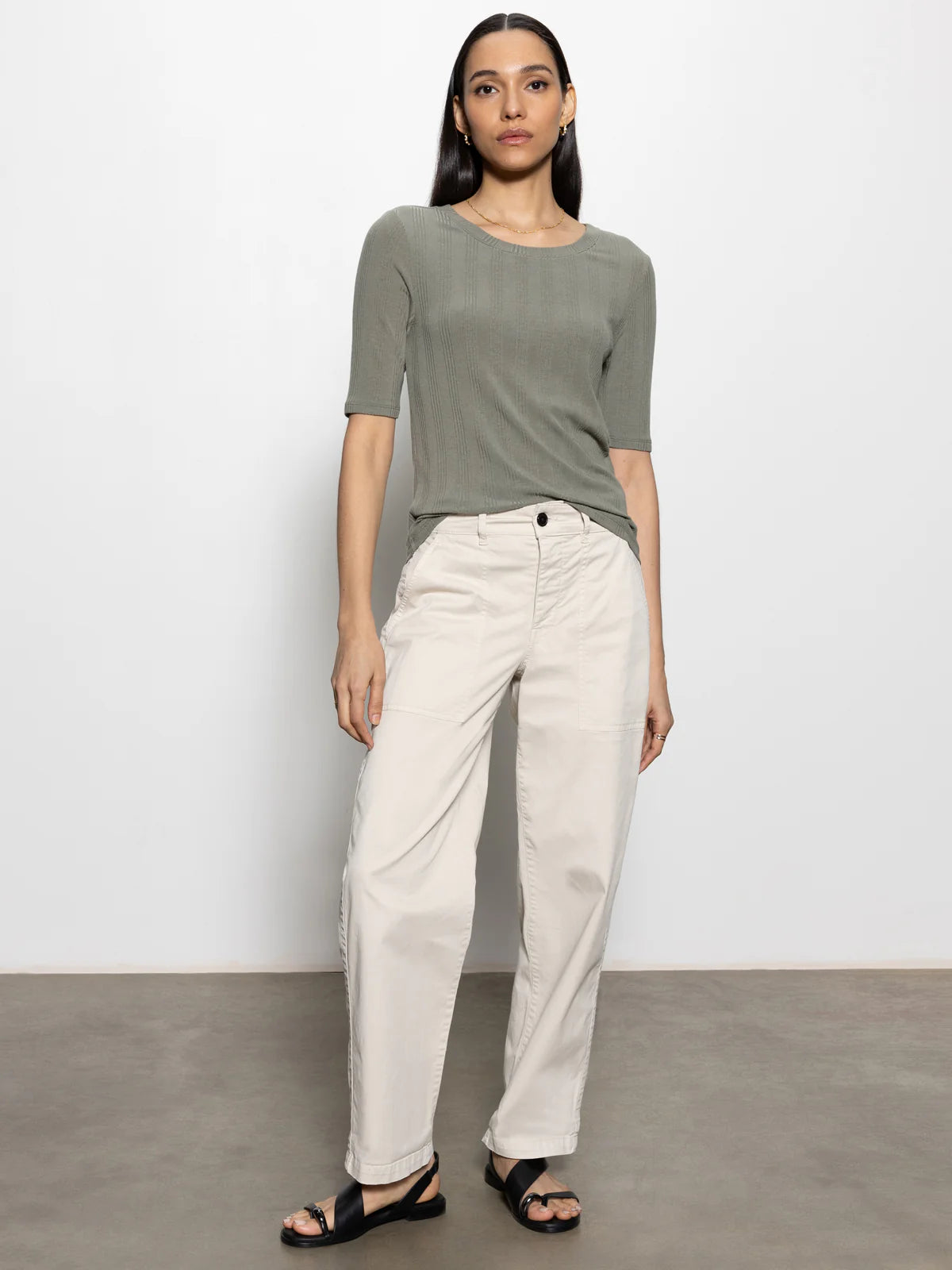 Sanctuary Half Sleeve Femme Crew T-Shirt | Spruce