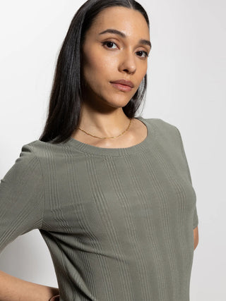 Sanctuary Half Sleeve Femme Crew T-Shirt | Spruce