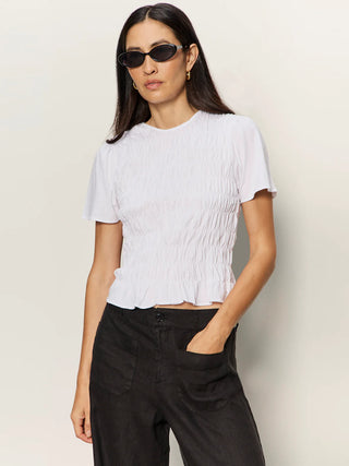 Sanctuary Better Together Smocked Top | White