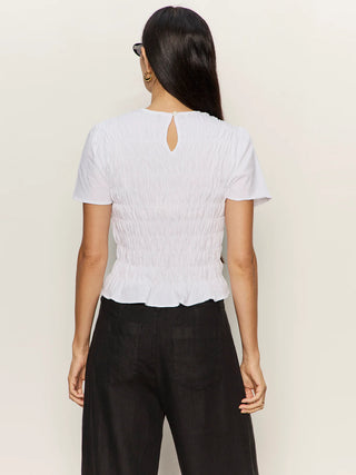 Sanctuary Better Together Smocked Top | White