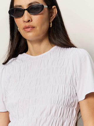 Sanctuary Better Together Smocked Top | White