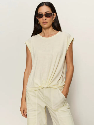 Sanctuary Knotted Muscle Tee | Lemon Drop