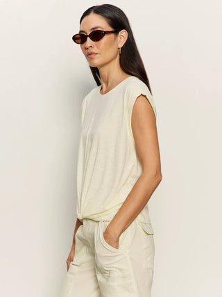 Sanctuary Knotted Muscle Tee | Lemon Drop