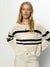 Sanctuary Sporty Stripe Open Knit Sweater | Natural