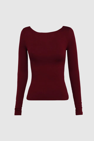 Madison The Label Caden Top | Shiraz, Black & White