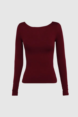 Madison The Label Caden Top | Shiraz, Black & White