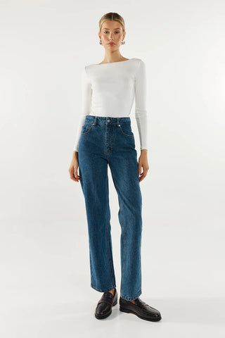 Madison The Label Caden Top | Shiraz, Black & White