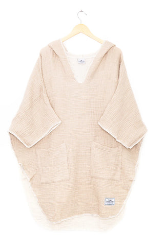 Tofino Towels The Cocoon Poncho | Grey, Seashell & Tan