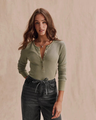 Splendid Henley Crop | Eucalyptus + Shell