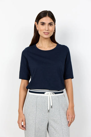 Soya Concept BABETTE 47 T-Shirt | Navy, Off White + Rose