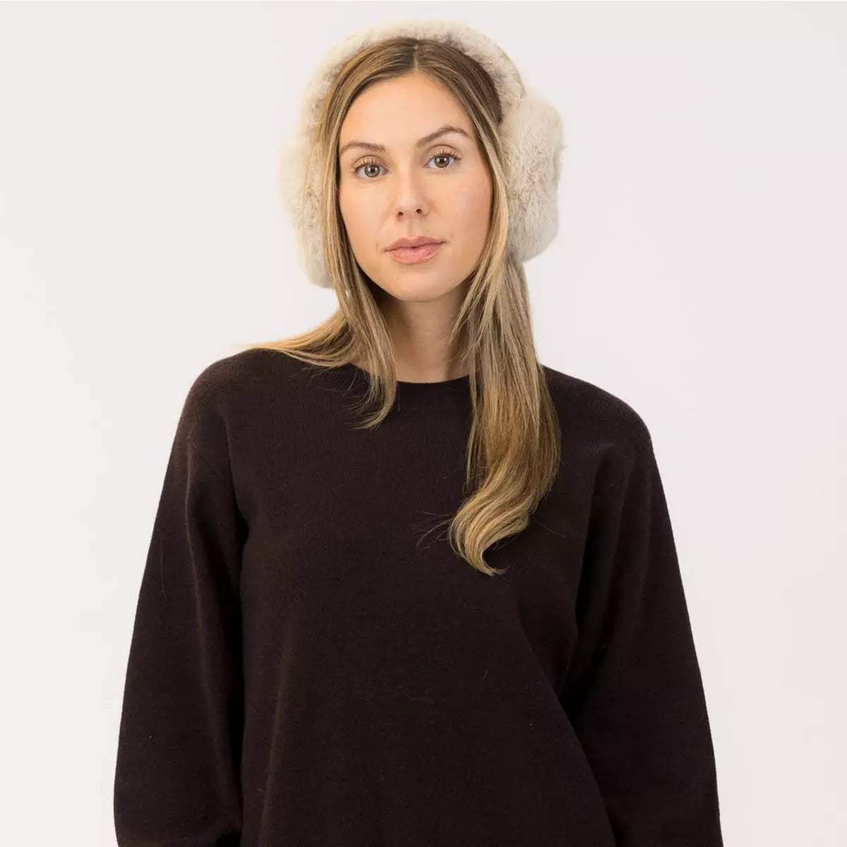 Lyla & Lux Fuzzy Earmuffs | Beige, Pink + Grey