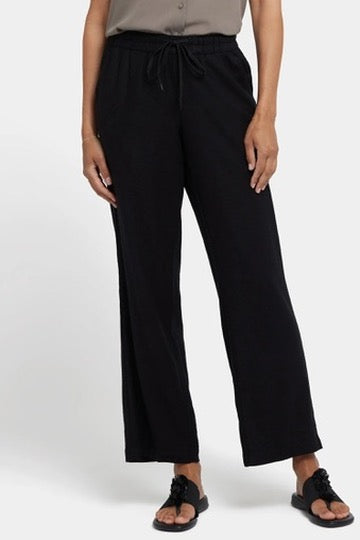 NYDJ Relaxed Drawstring Pull-On Pant | Black + Saddlewood