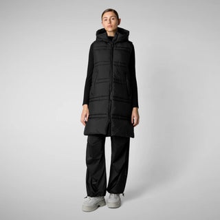 Save The Duck Animal Free Hooded Judee Vest | Black + Beige