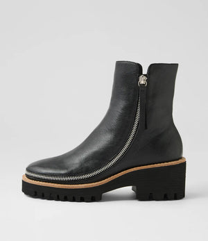 Django & Juliette Leather Ankle Boot | Black