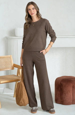 Pink Martini  Lita Raglan Sweater | Brown